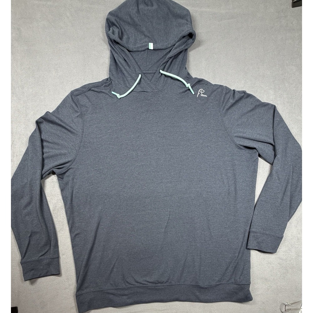 Rhoback Hoodie Mens XL Gray Performance Pullover Stretch Hesi Golf Hoodie